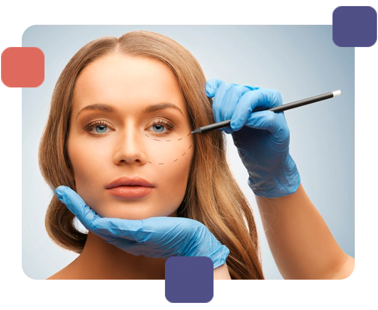Mujer antes de cirugía facial